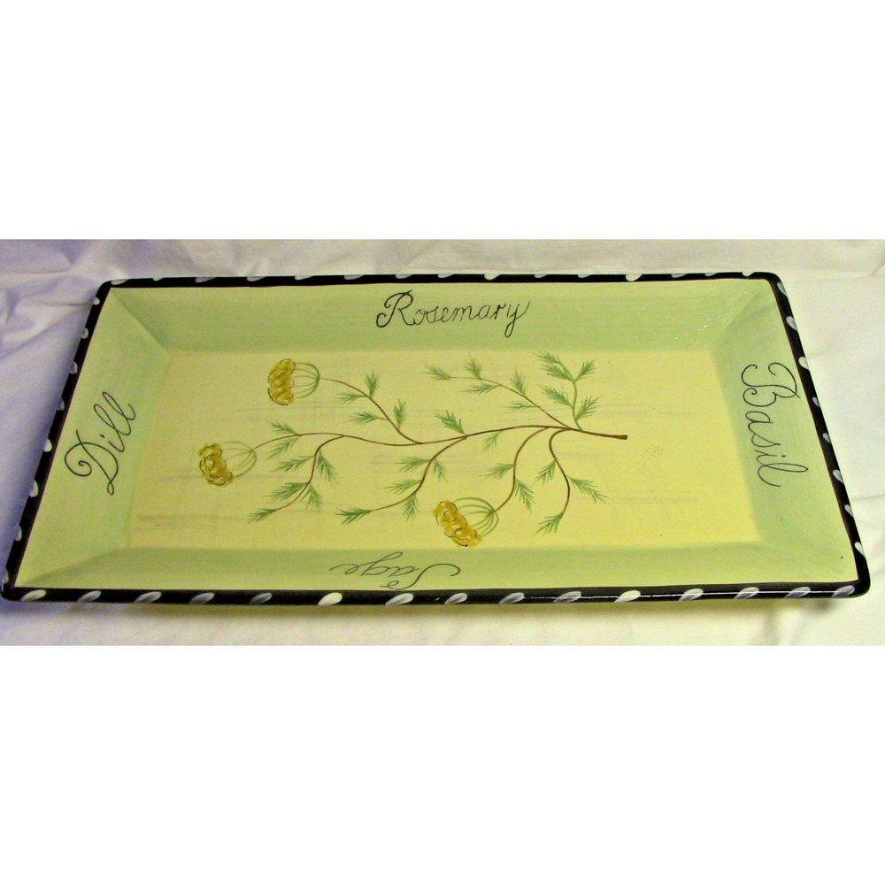 NICE! Ceramic Bread Vegetable Meat Serving Plate Tray Platter Made for JCPenney